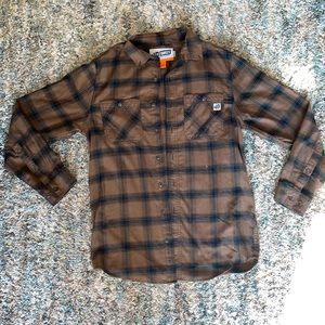 40 Grit by Duluth Trading Medium Tall Brown and Black Flannel Men’s